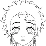 coloriage Demon Slayer pour enfant de 10 ans