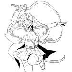 coloriage Demon Slayer a colorier en ligne