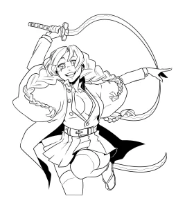coloriage Demon Slayer a colorier en ligne