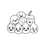 coloriage Des gouttes de glace joyeuses pour enfant de 2 ans
