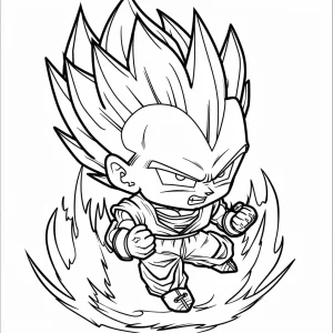 coloriage Dragon Ball Z à imprimer pour enfant de 8 ans