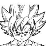 coloriage Dragon Ball Z à imprimer pour enfant de 7 ans