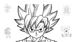 coloriage Dragon Ball Z à imprimer pour enfant de 7 ans