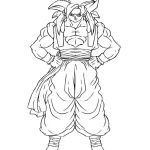 coloriage Dragon Ball Z à imprimer pour enfant de 9 ans