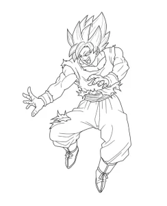 coloriage Dragon Ball Z pour enfant a imprimer gratuit