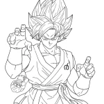 coloriage Dragon Ball Z à imprimer pour enfant de 6 ans