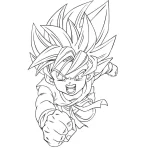 coloriage Dragon Ball Z à imprimer pour enfant de 8 ans