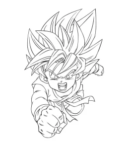 coloriage Dragon Ball Z à imprimer pour enfant de 8 ans