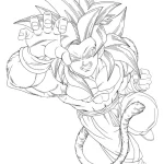 coloriage Dragon Ball Z pour enfant de 4 ans