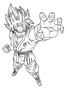 coloriage Dragon Ball Z a imprimer pour enfant de 4 ans
