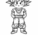 coloriage Dragon Ball Z à imprimer kawaii