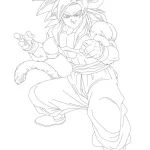 coloriage Dragon Ball Z pour enfant de 5 ans