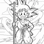 coloriage Dragon Ball Z pour enfant de 5 ans