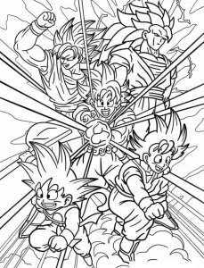 coloriage Dragon Ball Z pour enfant de 5 ans