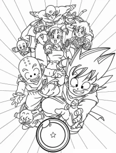 image de coloriage Dragon Ball Z pour enfant