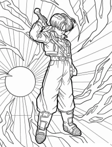 coloriage Dragon Ball Z gratuit à imprimer