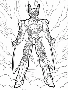 coloriage Dragon Ball Z pour enfants à imprimer