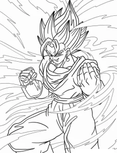 coloriage Dragon Ball Z à imprimer pour enfant de 7 ans