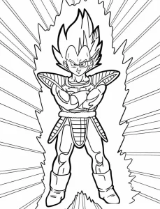 coloriage Dragon Ball Z et decoupage