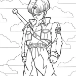 coloriage Dragon Ball Z pour enfant de 3 ans