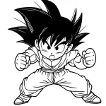 coloriage Dragon Ball Z à imprimer pour enfant de 4 ans