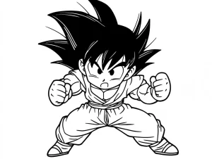 coloriage Dragon Ball Z à imprimer pour enfant de 4 ans