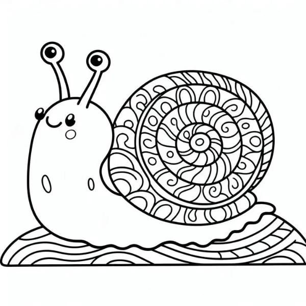 Tranh tô màu Escargot