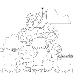 coloriage Escargot pour enfant de 5 ans