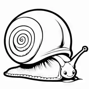 coloriage Escargot à imprimer pour enfant de 6 ans