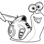 coloriage Escargot pour enfant de 6 ans