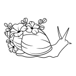 coloriage Escargot à imprimer pour enfant de 2 ans