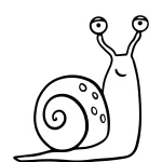 coloriage Escargot a imprimer pour enfant de 4 ans