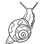 coloriage Escargot à imprimer pour enfant de 6 ans