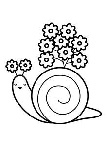 coloriage Escargot à imprimer pour enfants