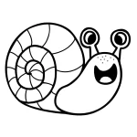 coloriage Escargot à imprimer pour enfant de 8 ans