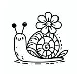 coloriage Escargot à imprimer pour enfant de 7 ans