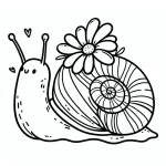 coloriage Escargot à imprimer pour enfant de 7 ans