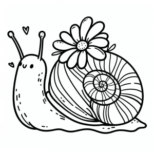 coloriage Escargot à imprimer pour enfant de 7 ans