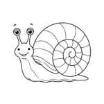 coloriage Escargot à coquille en spirale pour enfants a imprimer