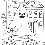 coloriage Fantôme à imprimer pour enfant de 2 ans