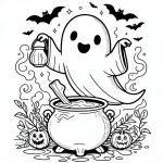 coloriage Fantôme de pour enfants