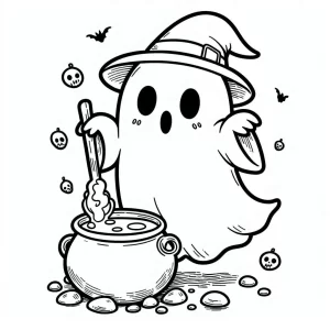 coloriage Fantôme pour enfants à télécharger