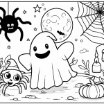 coloriage Fantôme à imprimer pour enfant de 8 ans