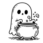 coloriage Fantôme en ligne pour enfant