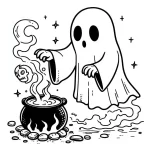 coloriage Fantôme et decoupage a imprimer gratuit
