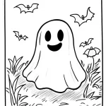 coloriage Fantôme a colorier en ligne gratuitement