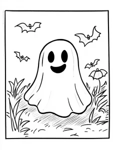 coloriage Fantôme a colorier en ligne gratuitement
