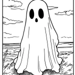 coloriage Fantôme à imprimer a4