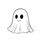 coloriage Fantôme pour enfants a imprimer gratuit