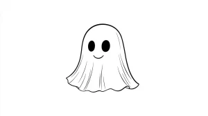 coloriage Fantôme pour enfants a imprimer gratuit